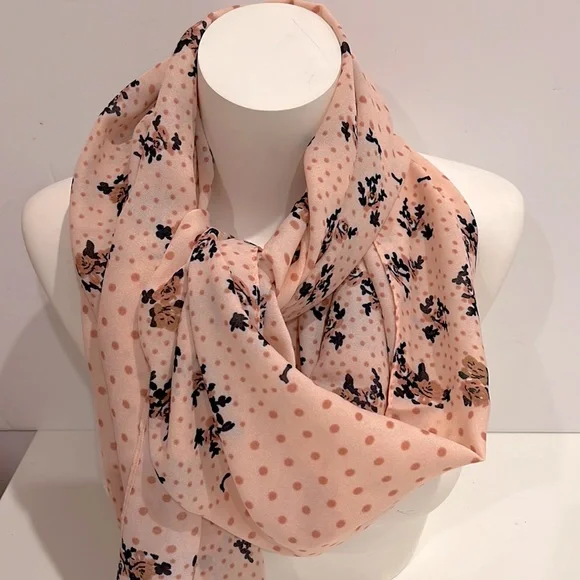SCARF Brand New. Gorgeous Print. Melon Colour - Picture 5 of 5